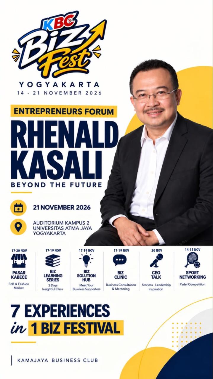 Prof. Rhenald Kasali, keynote speaker KBC BizFest 2026